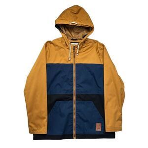 Rusty Men's Full Zip Hooded Surf Skate Beach Jacket
